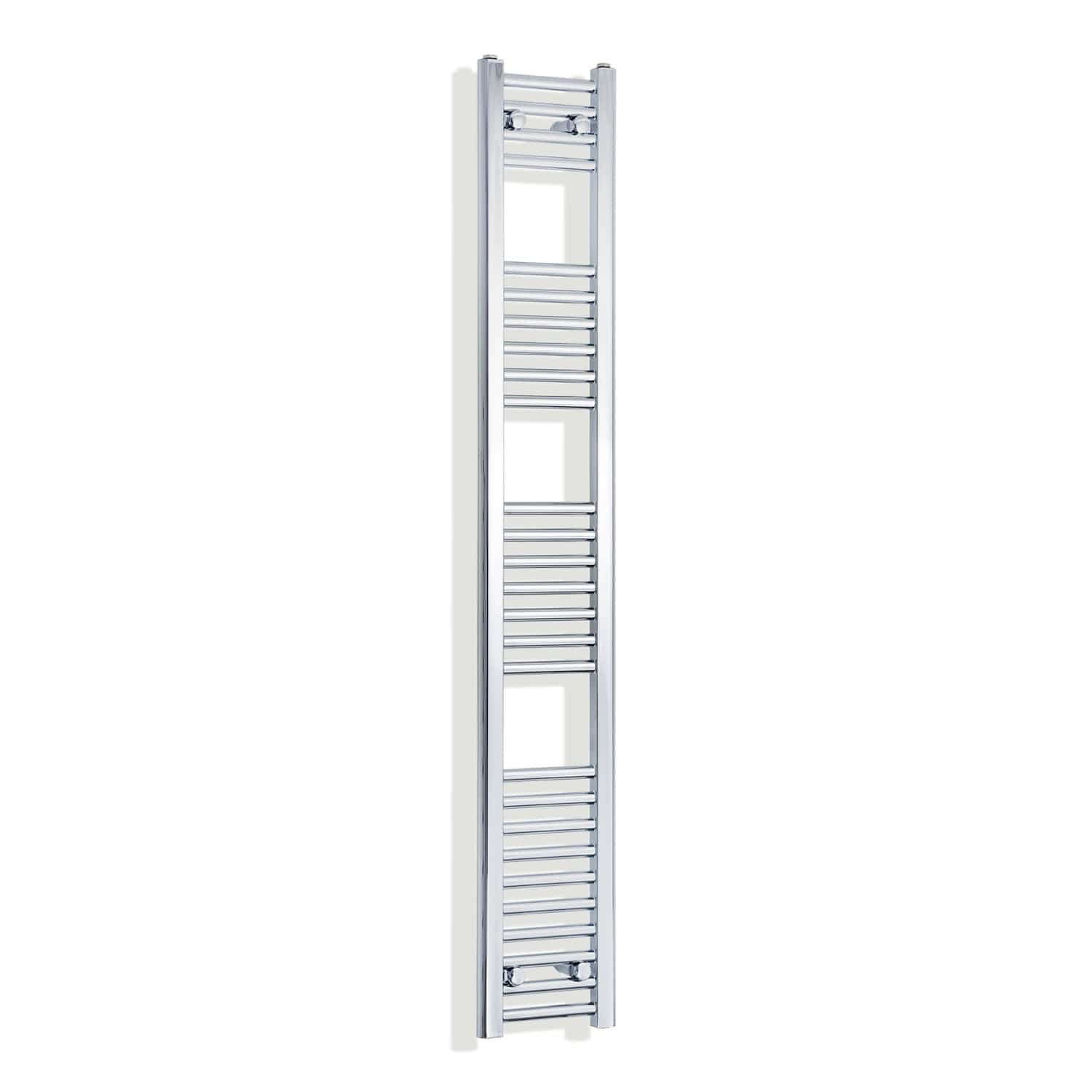Towel Rail Only 250mm Wide 1600mm High Flat Chrome Heated Towel Radiator