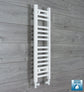 With Straight Valve 250mm Wide 800mm High Flat White Heated Towel Rail Radiator