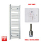 Single Heat Element + Wifi Timer 300 x 1000 Flat Chrome Pre-Filled Electric Towel Radiator