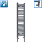 With Straight Valve 300 x 1200mm Flat Anthracite Sand Grey Heated Towel Radiator