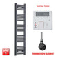 Thermostatic Element + Digital Timer 300 x 1400 Flat Black Pre-Filled Electric Towel Radiator HTR