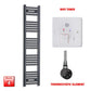 Thermostatic Element + Wifi Timer 300 x 1400 Flat Black Pre-Filled Electric Towel Radiator HTR