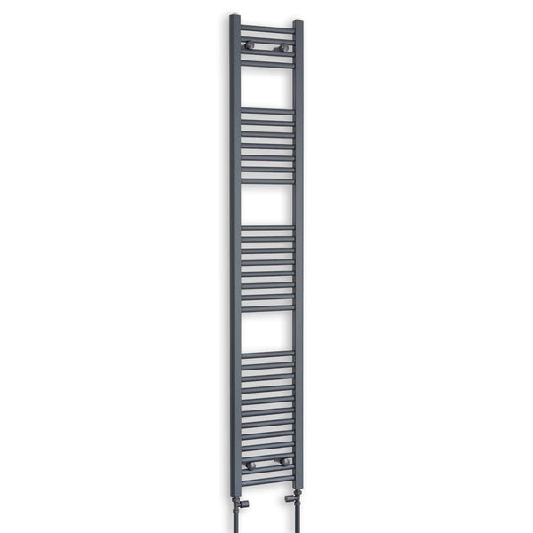 300 x 1800 Flat Anthracite Sand Grey Heated Towel Radiator