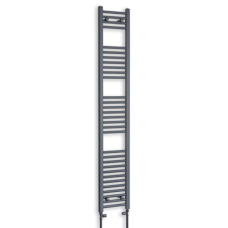 300 x 1800 Flat Anthracite Sand Grey Heated Towel Radiator