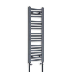 300mm Wide 1000mm High Flat Anthracite Heated Towel Rail
