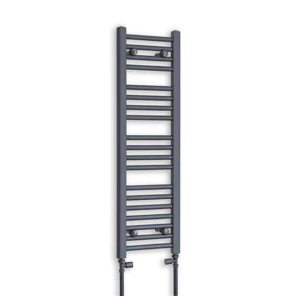 300mm Wide 1000mm High Flat Anthracite Heated Towel Rail
