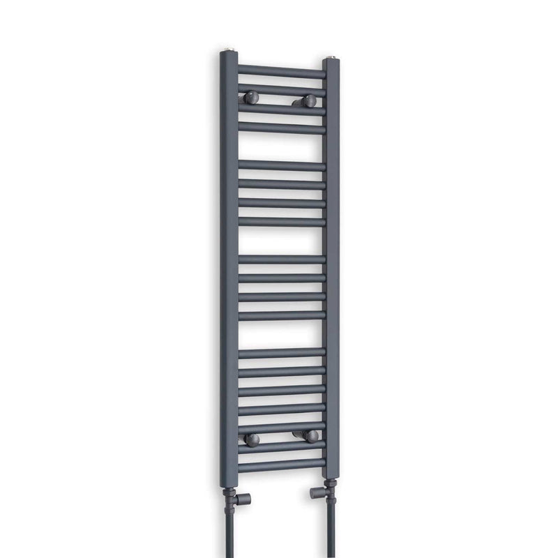 300mm Wide 1000mm High Flat Anthracite Heated Towel Rail