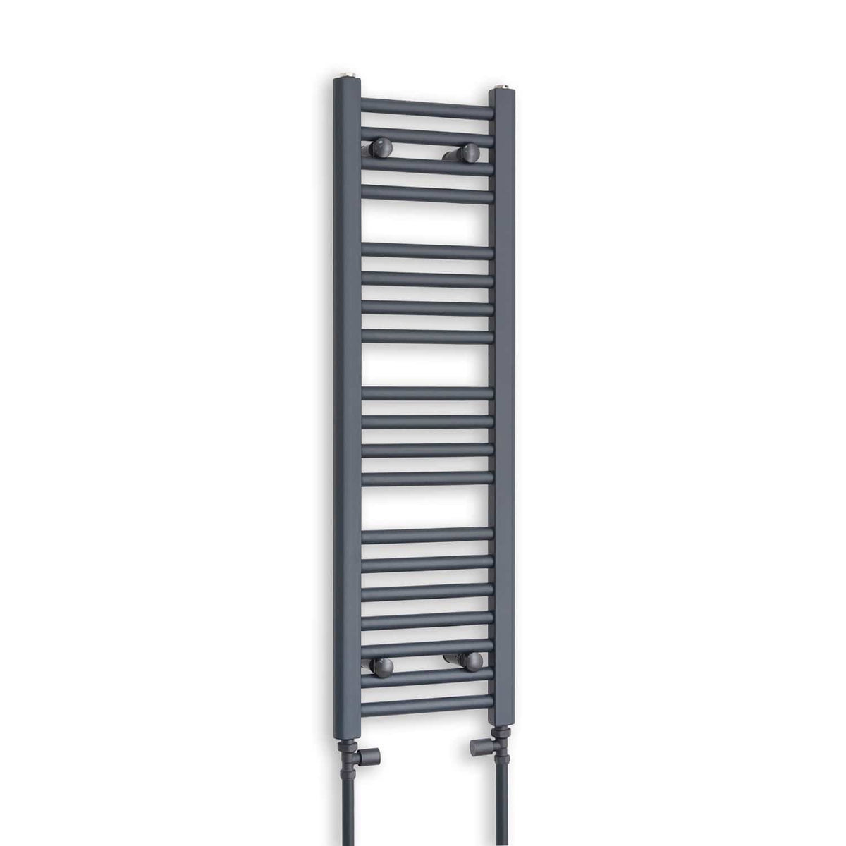 300mm Wide 1000mm High Flat Anthracite Heated Towel Rail