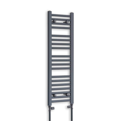 300mm Wide 1000mm High Flat Anthracite Heated Towel Rail