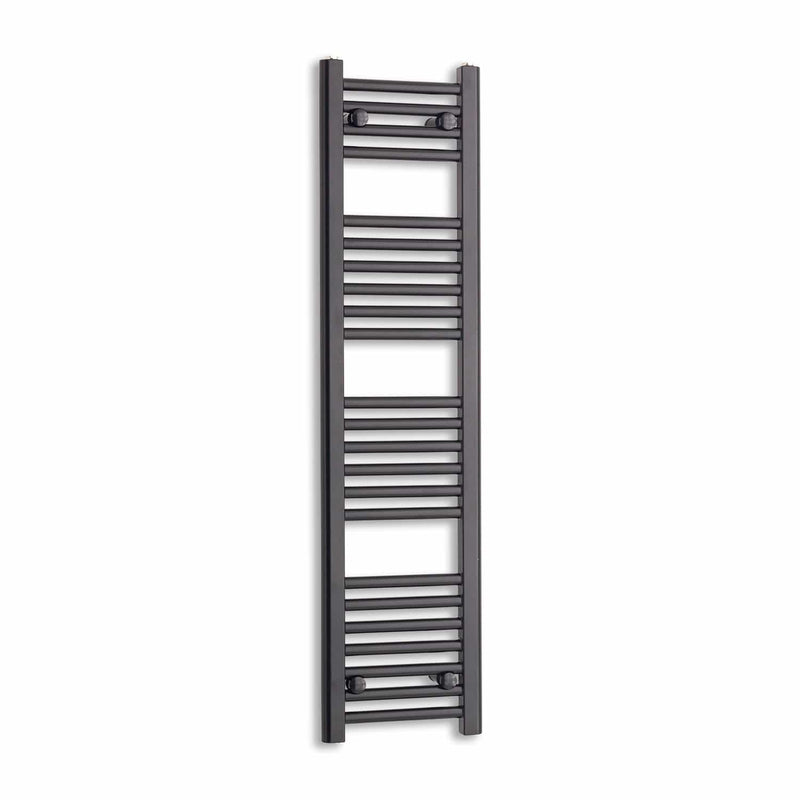 Towel Rail Only 300mm Wide 1200mm High Flat Black Heated Towel Rail Radiator