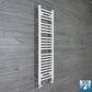 With Straight Valve 300mm Wide 1200mm High Flat White Towel Rail Radiator HTR