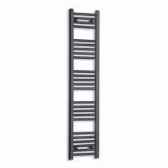 Towel Rail Only 300mm Wide 1400mm High Flat Black Heated Towel Rail
