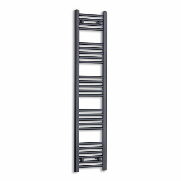 Towel Rail Only 300mm Wide 1400mm High Flat Black Heated Towel Rail