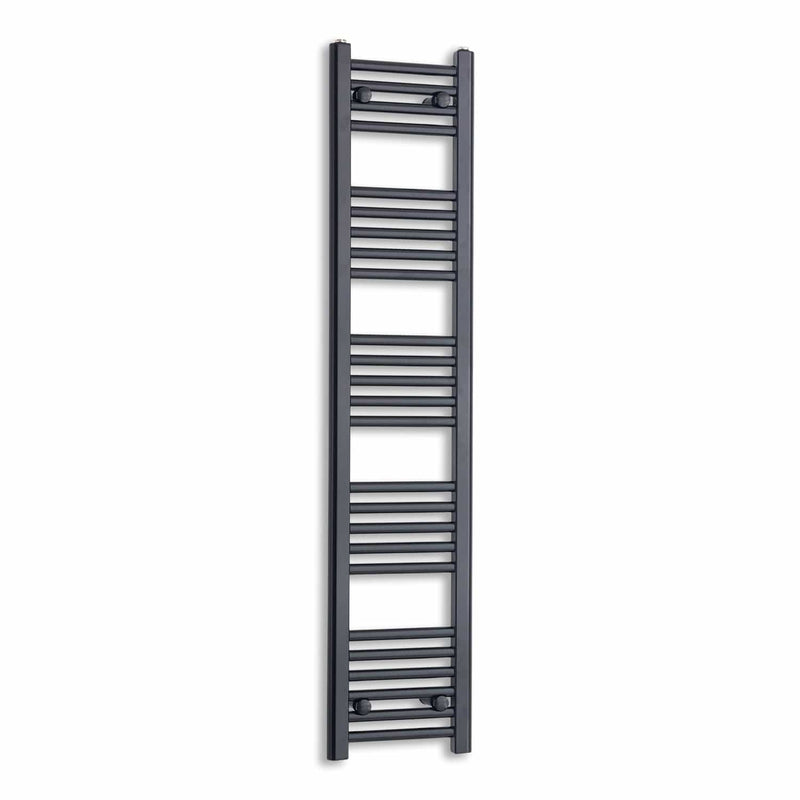 Towel Rail Only 300mm Wide 1400mm High Flat Black Heated Towel Rail