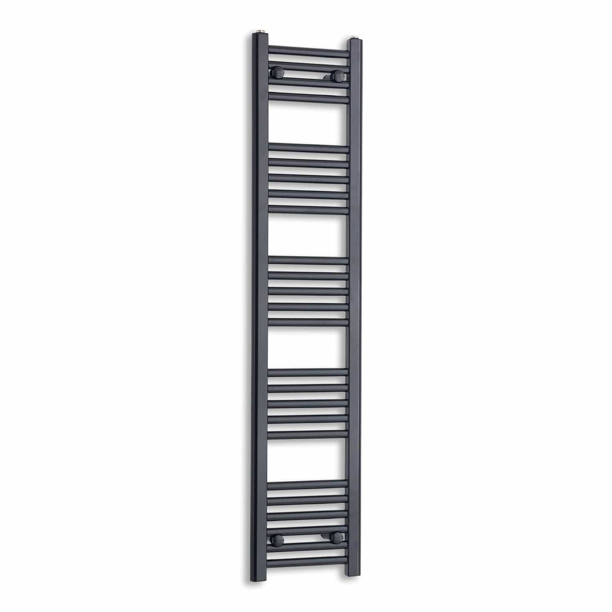 Towel Rail Only 300mm Wide 1400mm High Flat Black Heated Towel Rail