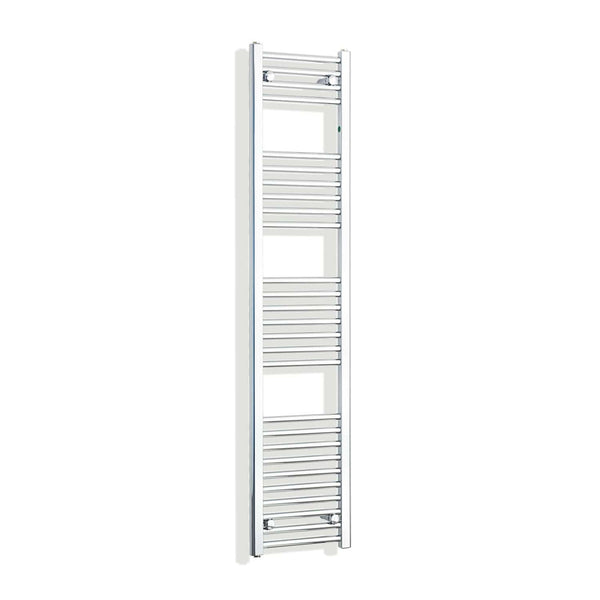 Towel Rail Only 300mm Wide 1600mm High Flat Chrome Towel Rail Radiator