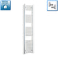 With Angled Valve 300mm Wide 1600mm High Flat Chrome Towel Rail Radiator
