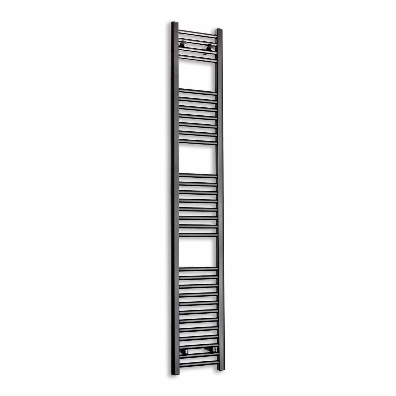 Towel Rail Only 300mm Wide 1800mm High Flat Black Towel Rail Radiator HTR