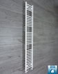 With Straight Valve 300mm Wide 1800mm High Flat White Heated Towel Rail Radiator