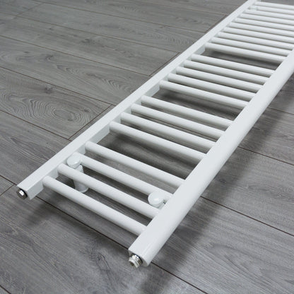 300mm Wide 600mm High Flat White Heated Towel Rail Radiator
