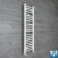 With Angled Valve 350 x 1200mm High Flat White Heated Towel Rail Radiator HTR