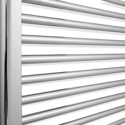 350mm Wide 1000mm High Flat Chrome Heated Towel Radiator