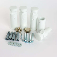 350mm Wide 1600mm High Flat White Heated Towel Rail Radiator