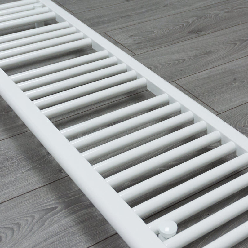 350mm Wide 1600mm High Flat White Heated Towel Rail Radiator