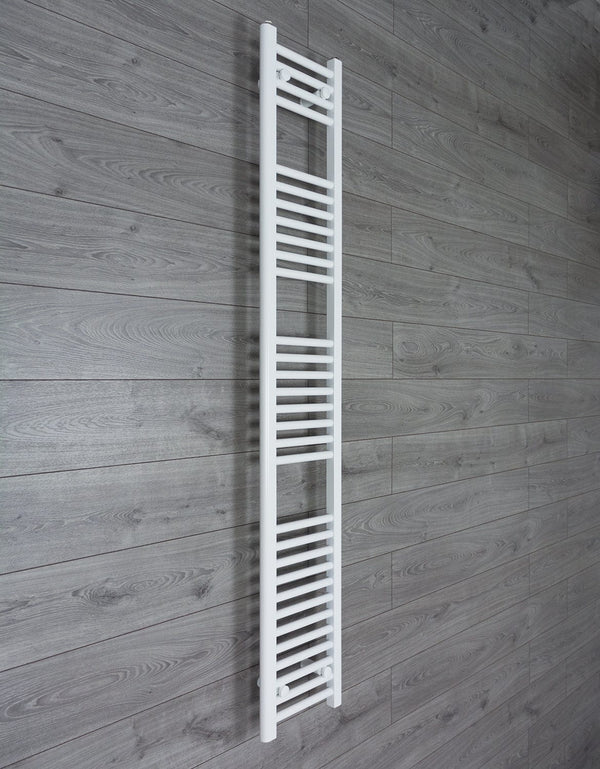 Towel Rail Only 350mm Wide 1800mm High Flat White Heated Towel Rail Radiator