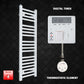 Thermostatic Element + Digital Timer 400 x 1000 Flat White Pre-Filled Electric Towel Radiator HTR