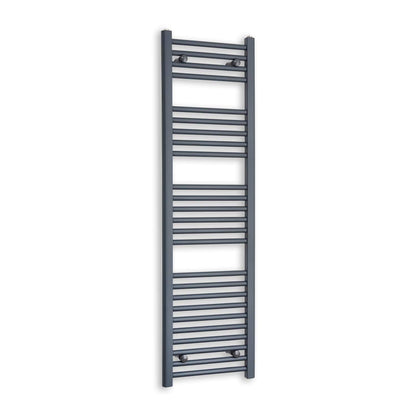 Matt Black Heated Towel Rail Dimensions - 1350mm Pipe Centre, 1400mm Overall Width