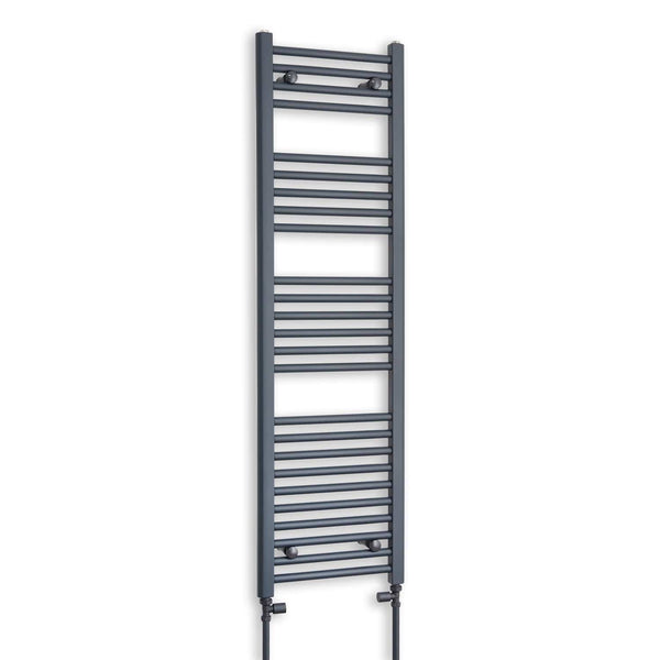 400 x 1400 Flat Anthracite Sand Grey Heated Towel Radiator