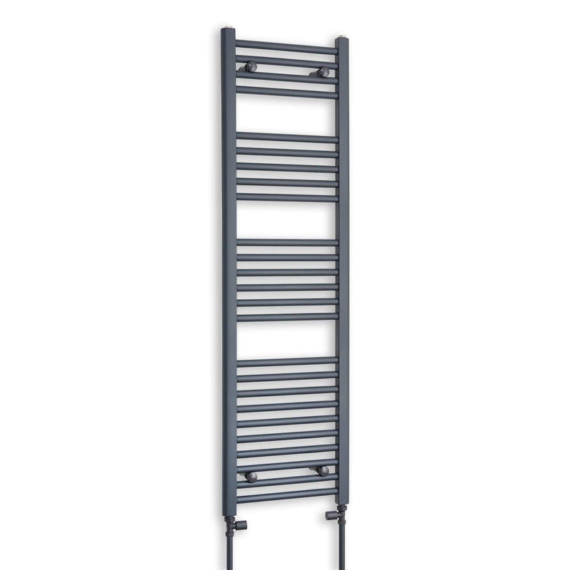 400 x 1400 Flat Anthracite Sand Grey Heated Towel Radiator