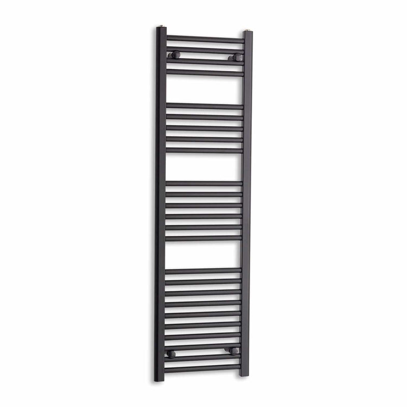 Towel Rail Only 400 x 1400 Flat Black Heated Towel Rail Radiator