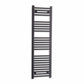 Towel Rail Only 400 x 1400 Flat Black Heated Towel Rail Radiator