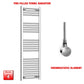Thermostatic Element 400 x 1400 Flat Chrome Electric Towel Rail Pre-Filled HTR