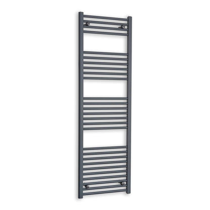 Matt Black Heated Towel Rail Dimensions - 1550mm Pipe Centre, 1600mm Overall Width