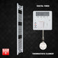 Thermostatic Element + Digital Timer 400 x 1800 Flat White Pre-Filled Electric Heated Towel Rail