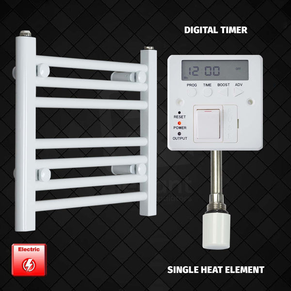 400 x 400 Flat White Pre-Filled Electric Heated Towel Rail