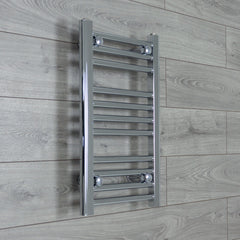 Towel Rail Only 400 x 600 Flat Chrome Heated Towel Rail Radiator HTR