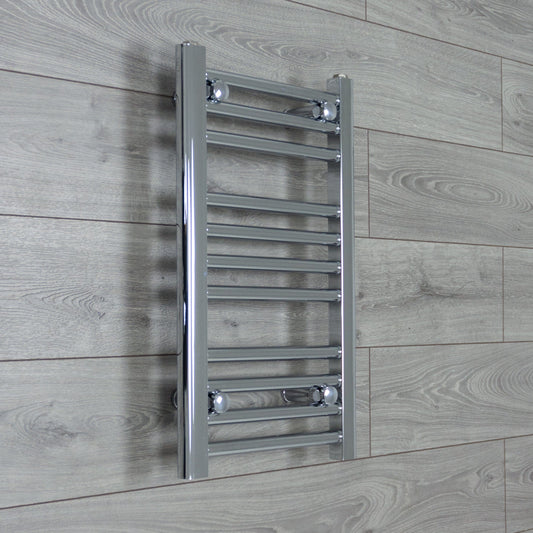 Towel Rail Only 400 x 600 Flat Chrome Heated Towel Rail Radiator HTR
