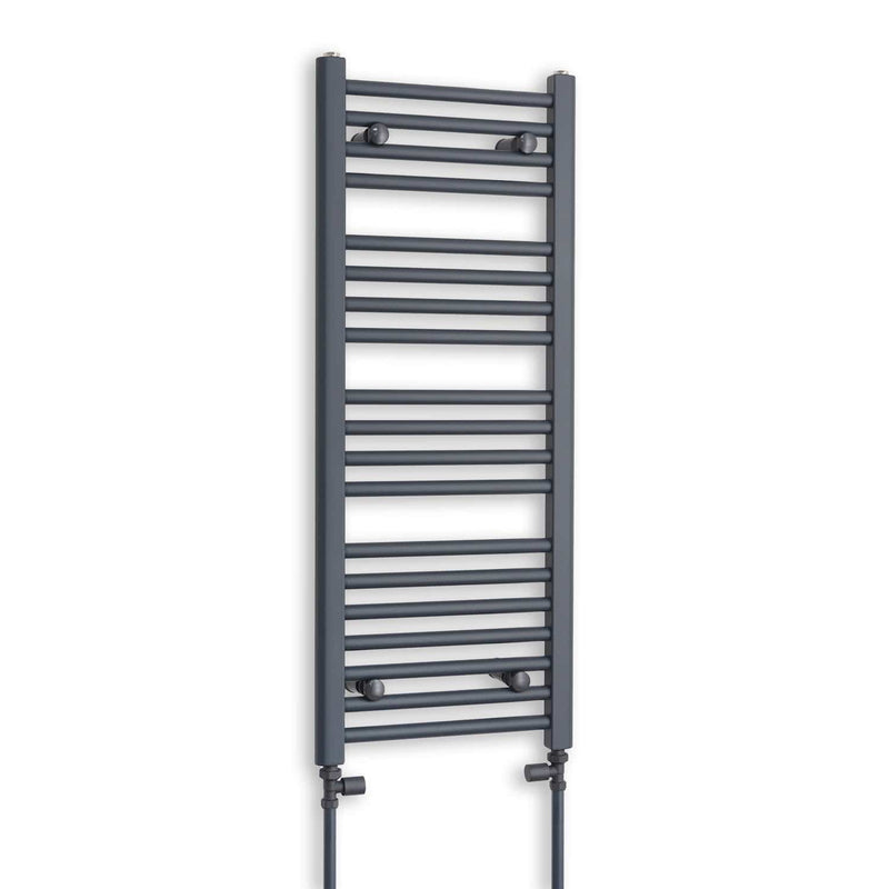 400mm Wide 1000mm High Flat Black Heated Towel Rail Radiator
