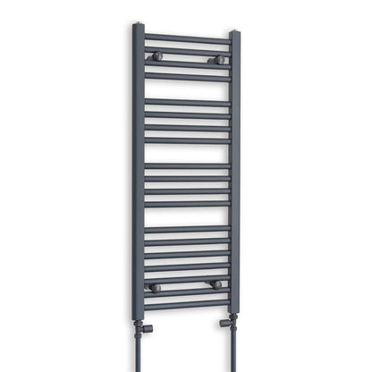 400mm Wide 1000mm High Flat Black Heated Towel Rail Radiator
