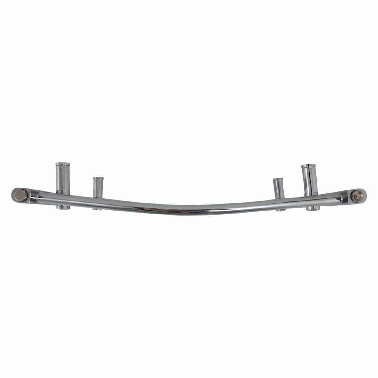 400mm Wide 600mm High Curved Chrome Heated Towel Rail