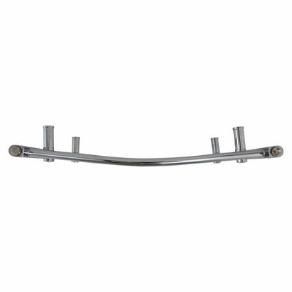 400mm Wide 600mm High Curved Chrome Heated Towel Rail