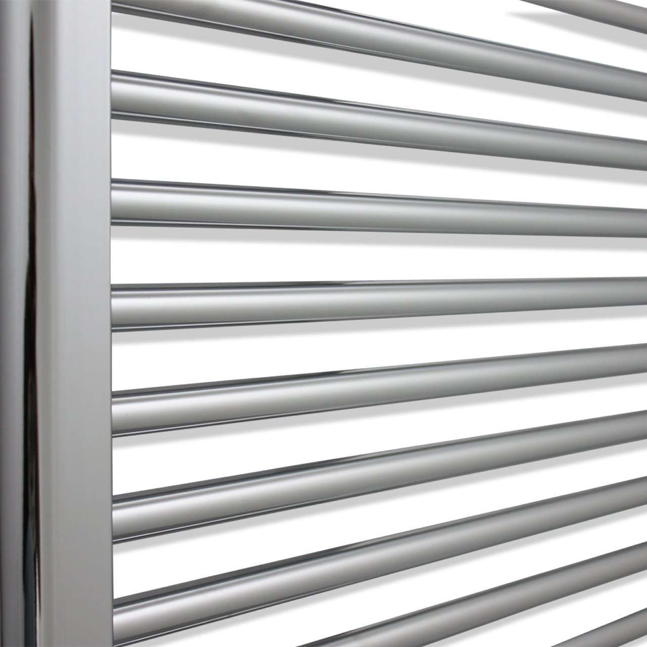 400mm Wide 600mm High Curved Chrome Heated Towel Rail