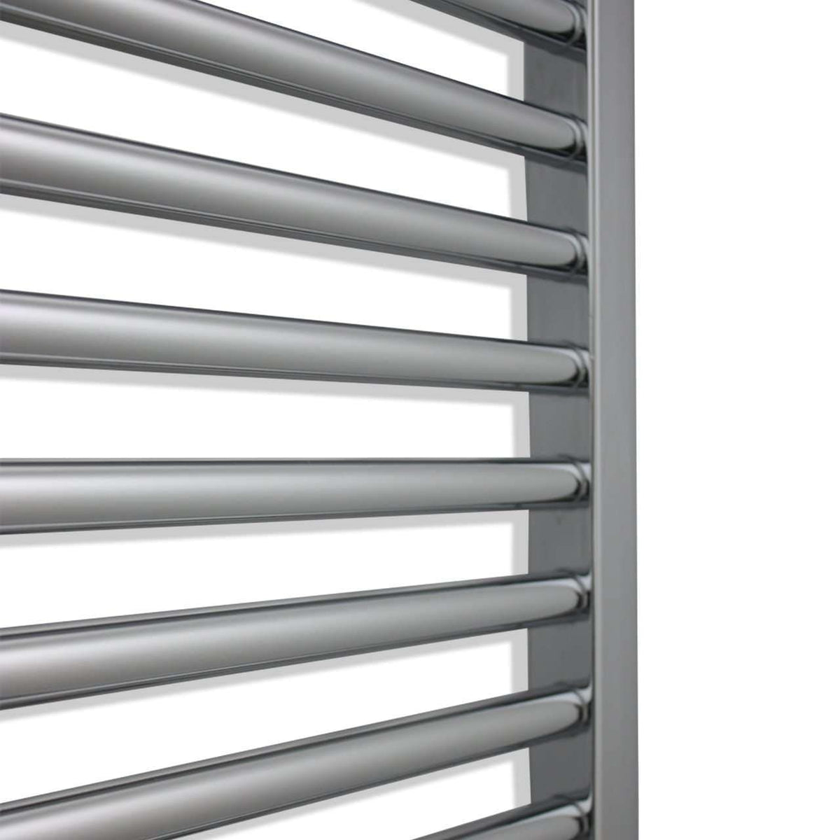 400mm Wide 600mm High Curved Chrome Heated Towel Rail