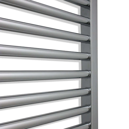 400mm Wide 600mm High Curved Chrome Heated Towel Rail