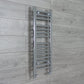 With Straight Valve 400mm Wide 800mm High Flat Chrome Heated Towel Radiator HTR