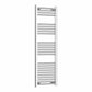 Without Valves 400mm Width x 1400mm Height Heated Flat Chrome Towel Rail